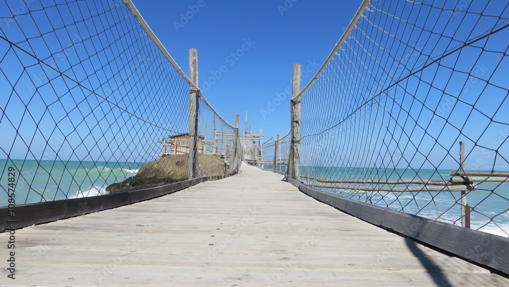 Passerella per entrare nel trabocco