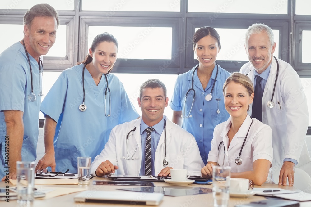 Portrait of medical team in conference room Portrait of medical team in conference room