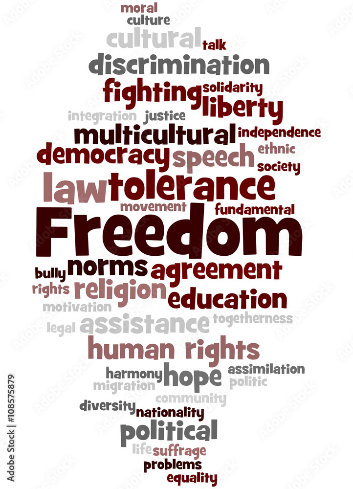 Freedom, word cloud concept 8