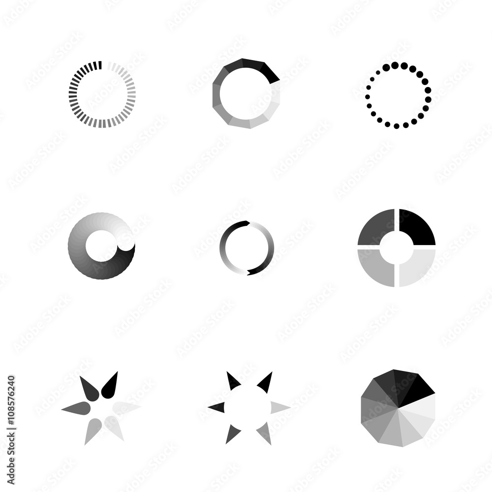 Vector Loading Icons set.