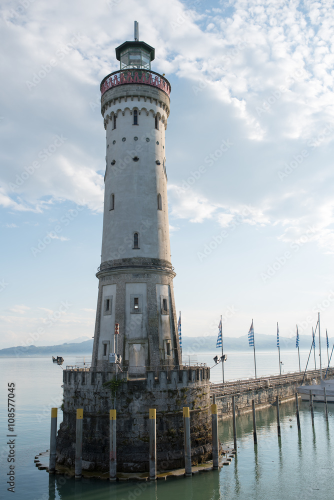 Leuchtturm im Hafen von Lindau