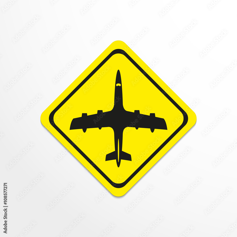 A passenger plane. Black vector icon A passenger plane. Black vector icon