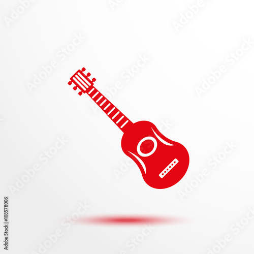 Guitar. Vector icon.