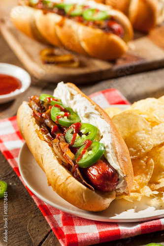 Homemade Seattle Style Hot Dog