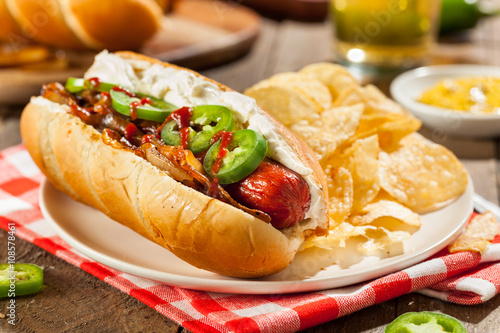 фотографія Homemade Seattle Style Hot Dog