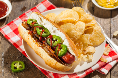 фотографія Homemade Seattle Style Hot Dog
