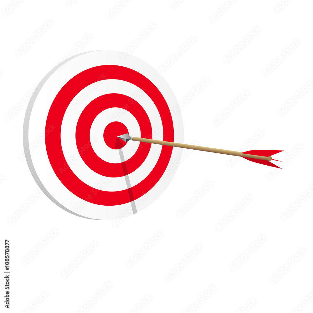 Target icon art web. Success in business concept. Vector illustration