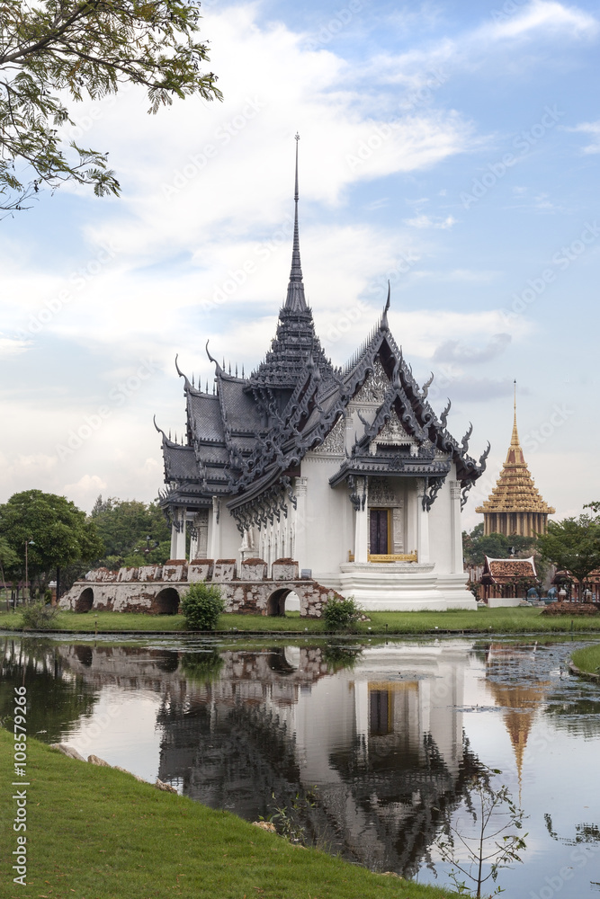 Fototapeta premium A temple at the Ancient Siam museum and park near Bangkok, Thailand