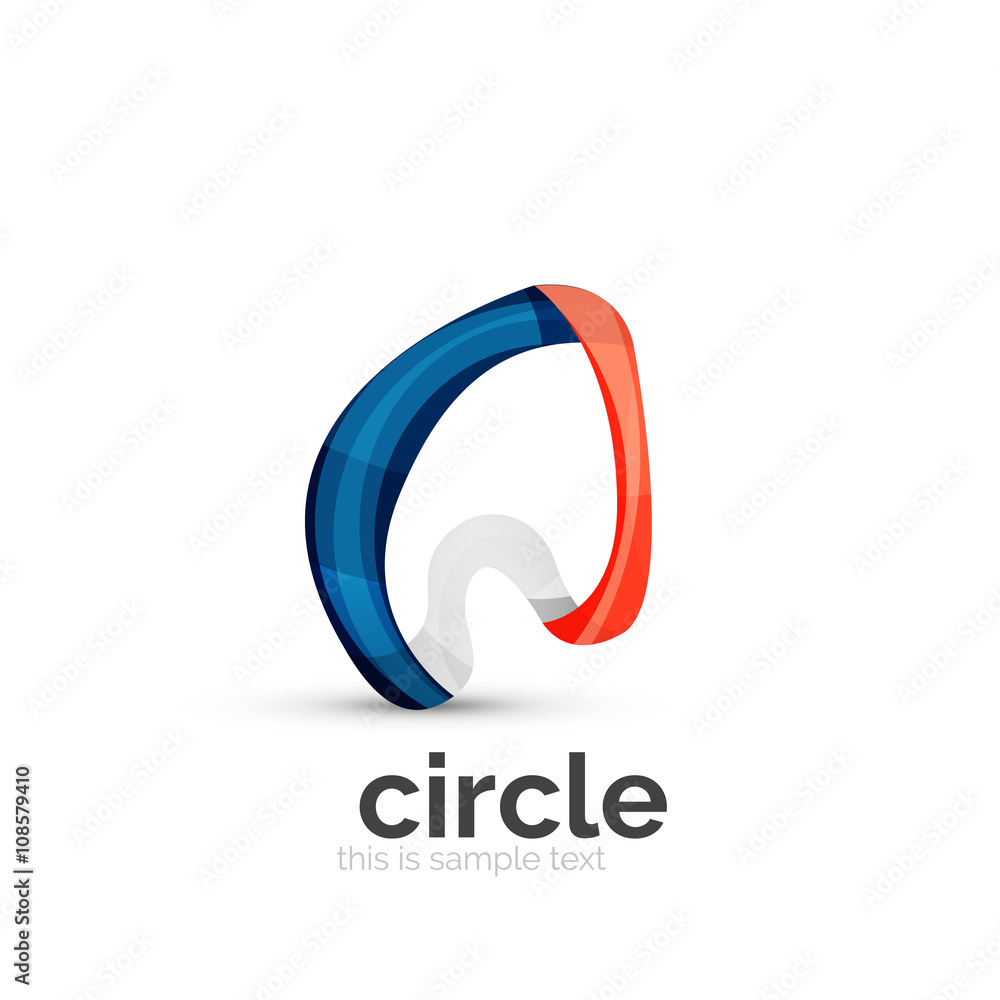 Abstract swirly round logo template Abstract swirly round logo template