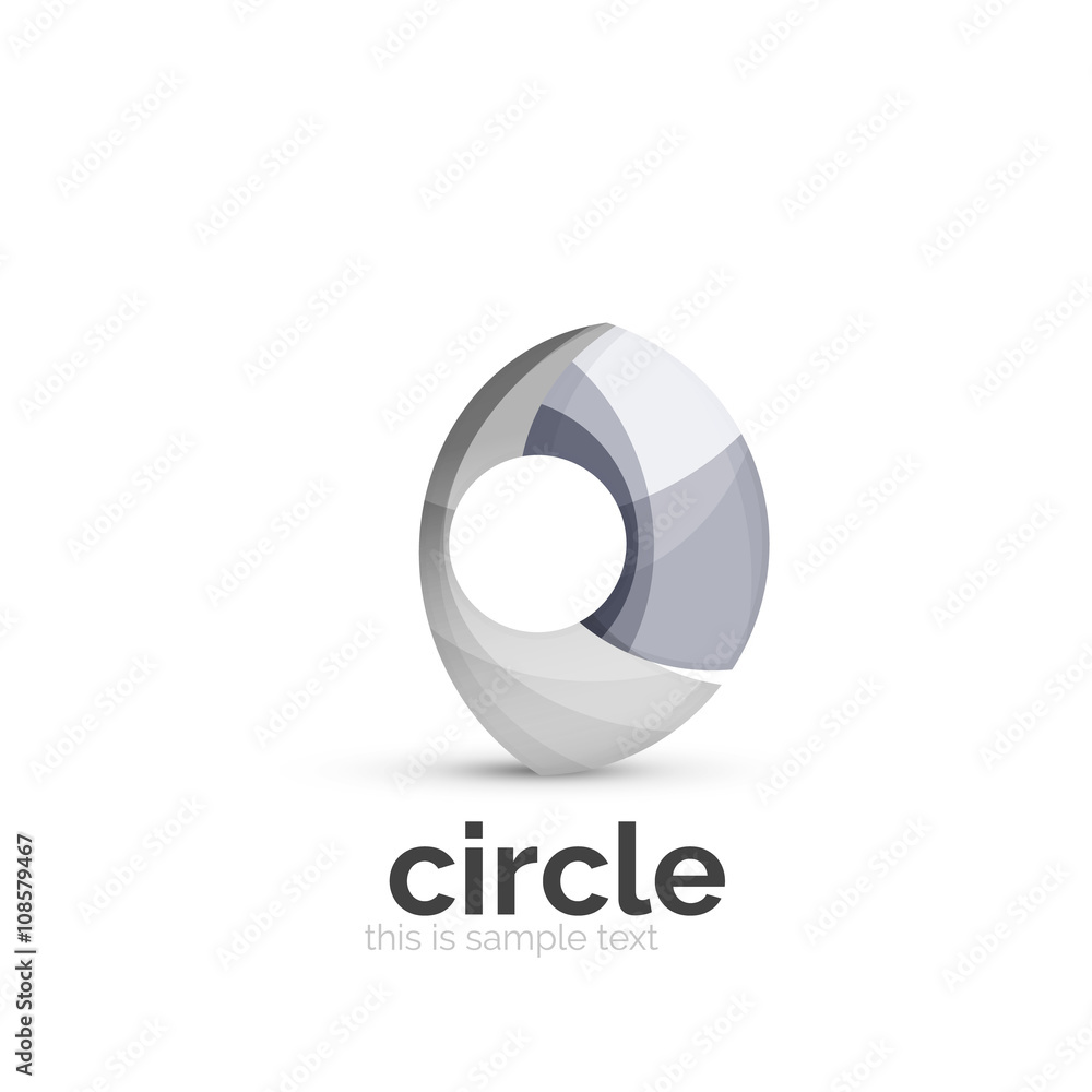 Abstract swirly round logo template Abstract swirly round logo template