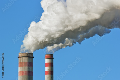 Smoke stack of coal power plant