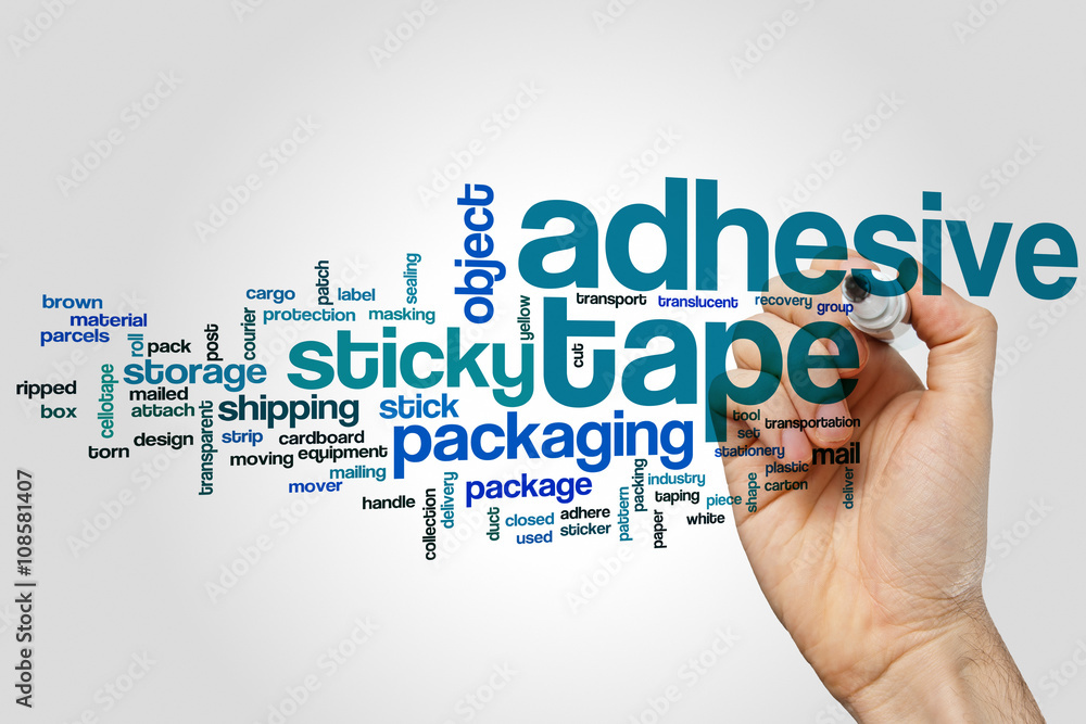 Adhesive tape word cloud Adhesive tape word cloud