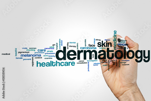 Dermatology word cloud Fototapet