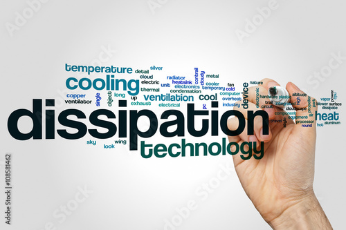 Dissipation word cloud concept