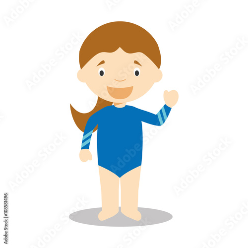 Sports cartoon vector illustrations: Artistic Gymnastics (female)