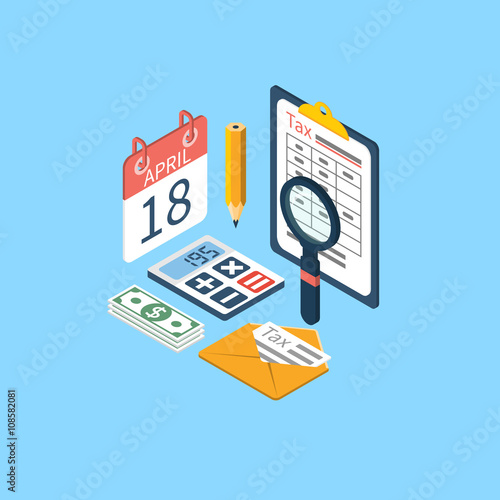 Tax icon vector.