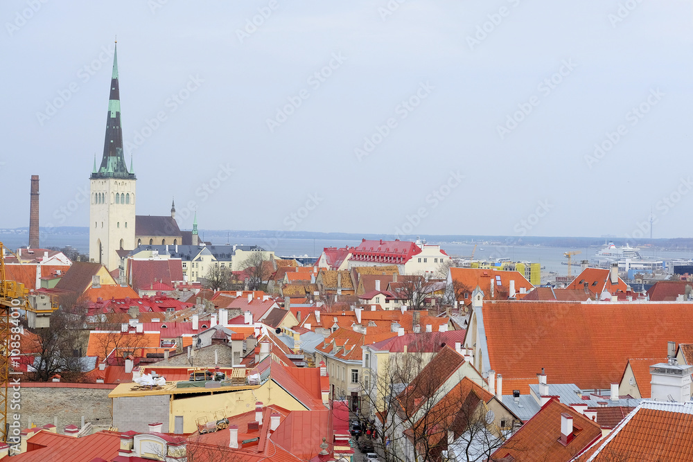 Tallin, Estonia - April, 6, 2016: old town of Tallin, Estonia