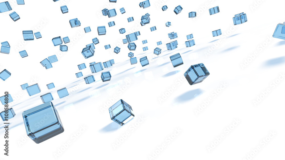 many glass cubes many glass cubes