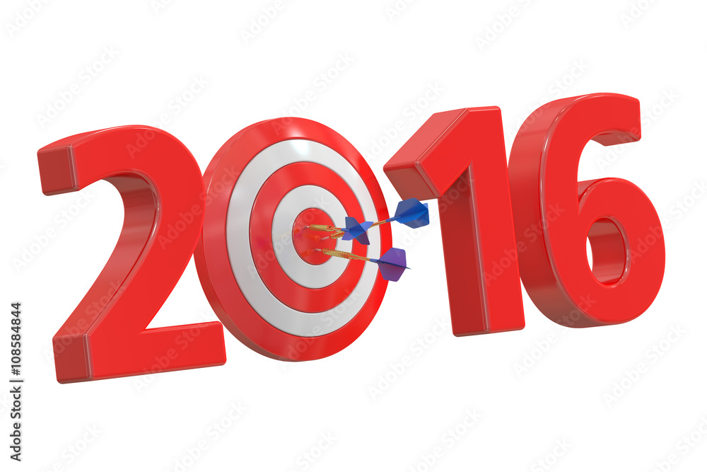 success business concept 2016 year, 3D rendering success business concept 2016 year, 3D rendering