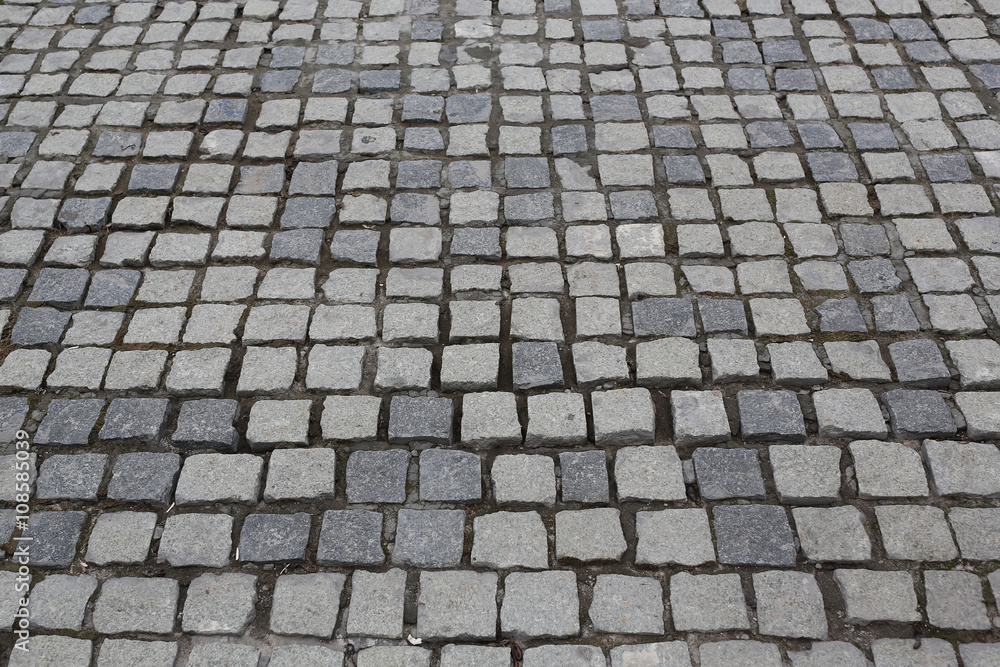 Texture of cobblestone road 