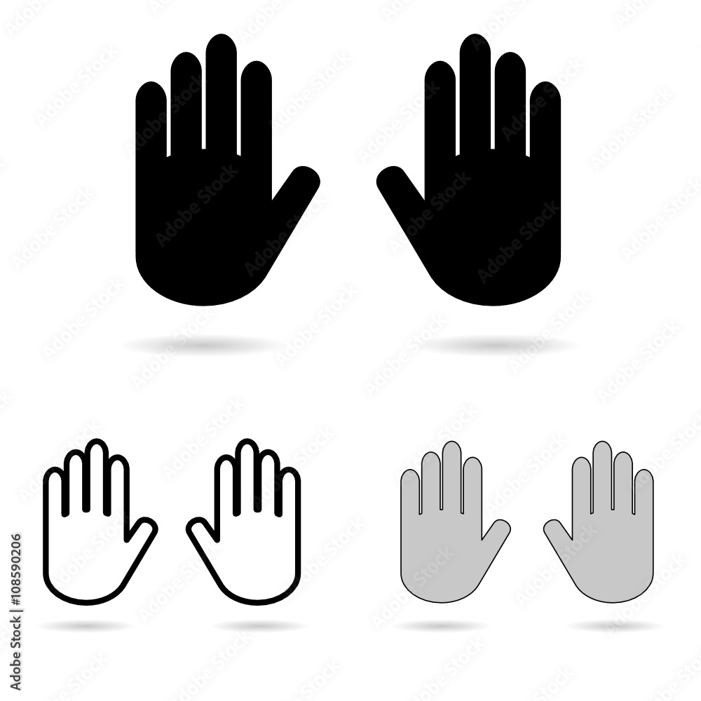 hand set illustration hand set illustration