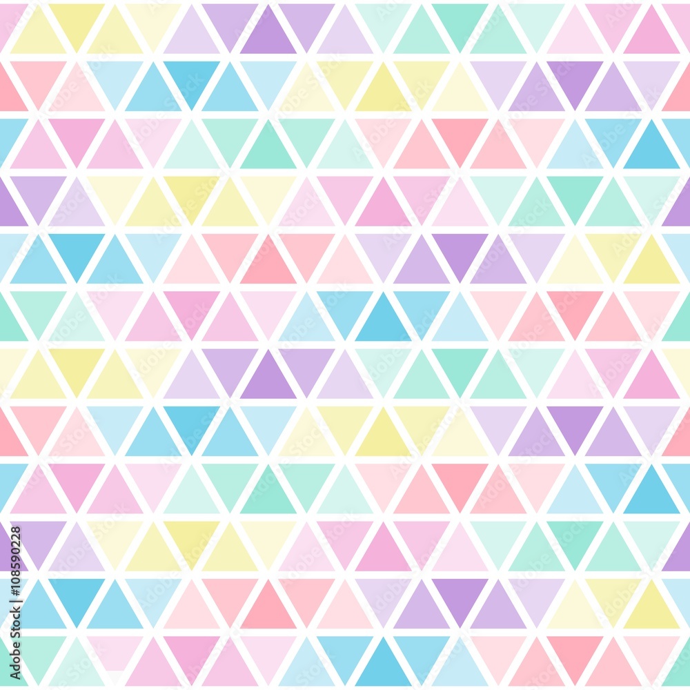 Colored Triangles Seamless Pattern
