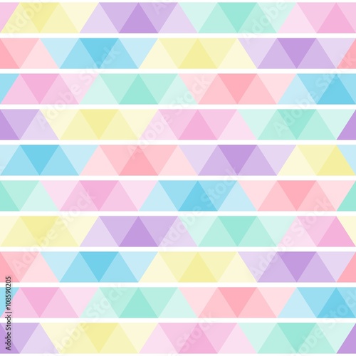 Colored Triangles Seamless Pattern photo