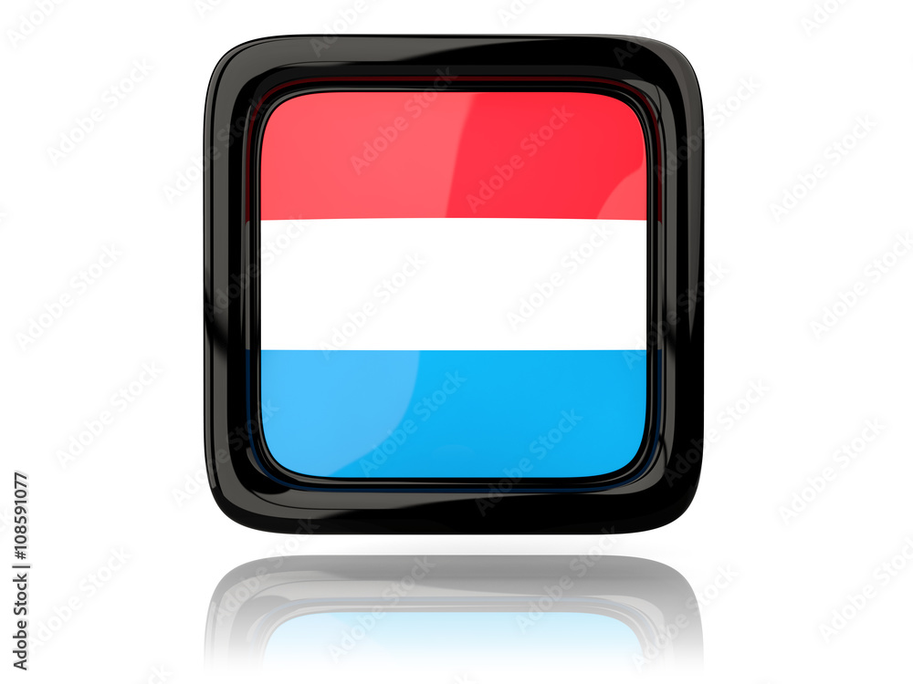 Square icon with flag of luxembourg Square icon with flag of luxembourg