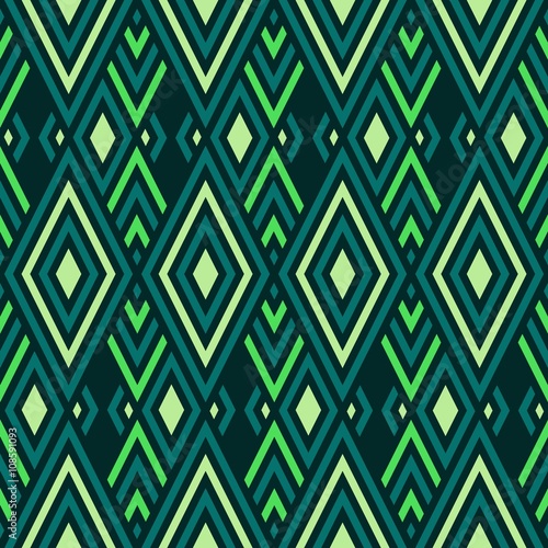 Green Rhombus Seamless Pattern