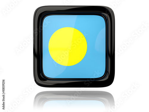 Free Download Square icon with flag of palau - GFXLoad