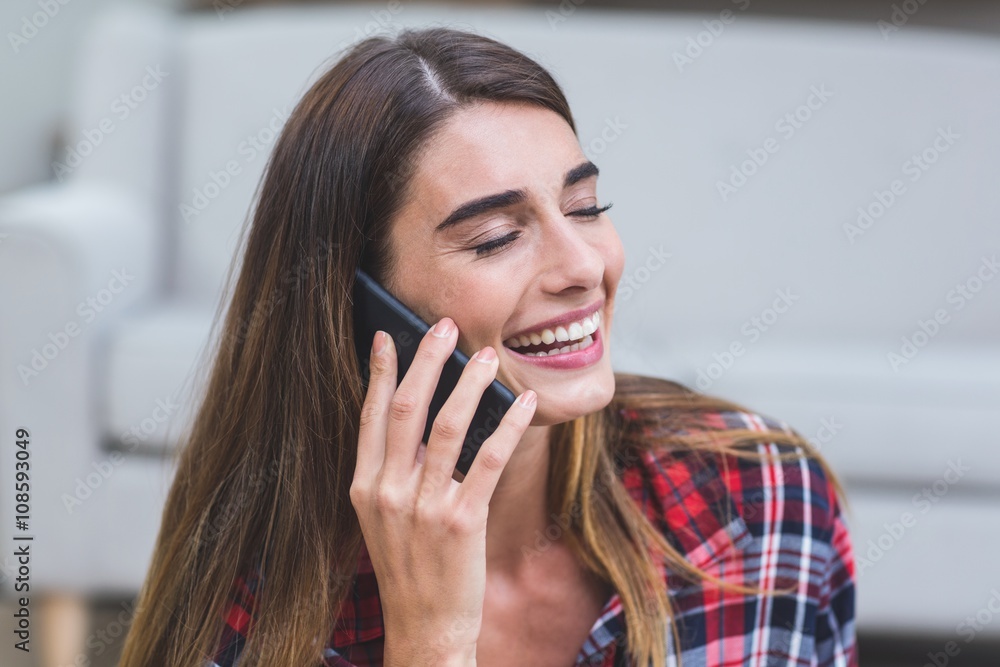Beautiful woman talking on the phone Beautiful woman talking on the phone