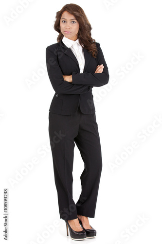 Pretty business woman arms crossed