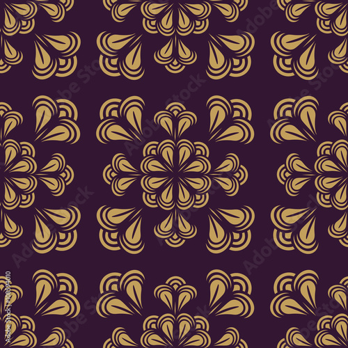 Seamless pattern. Floral stylish background. Vector repeating texture