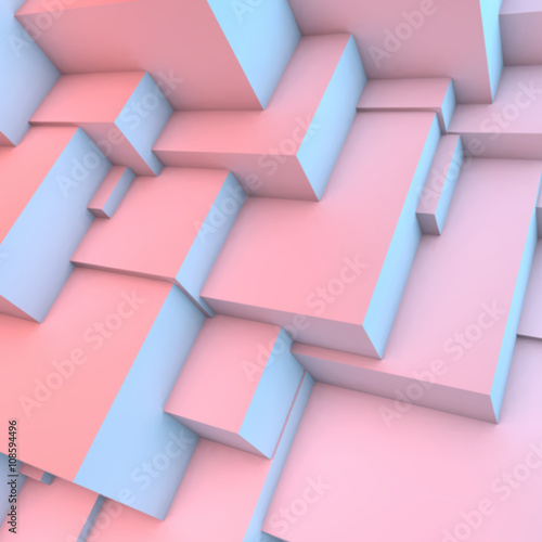 Abstract background with rose quartz and serenity cubes