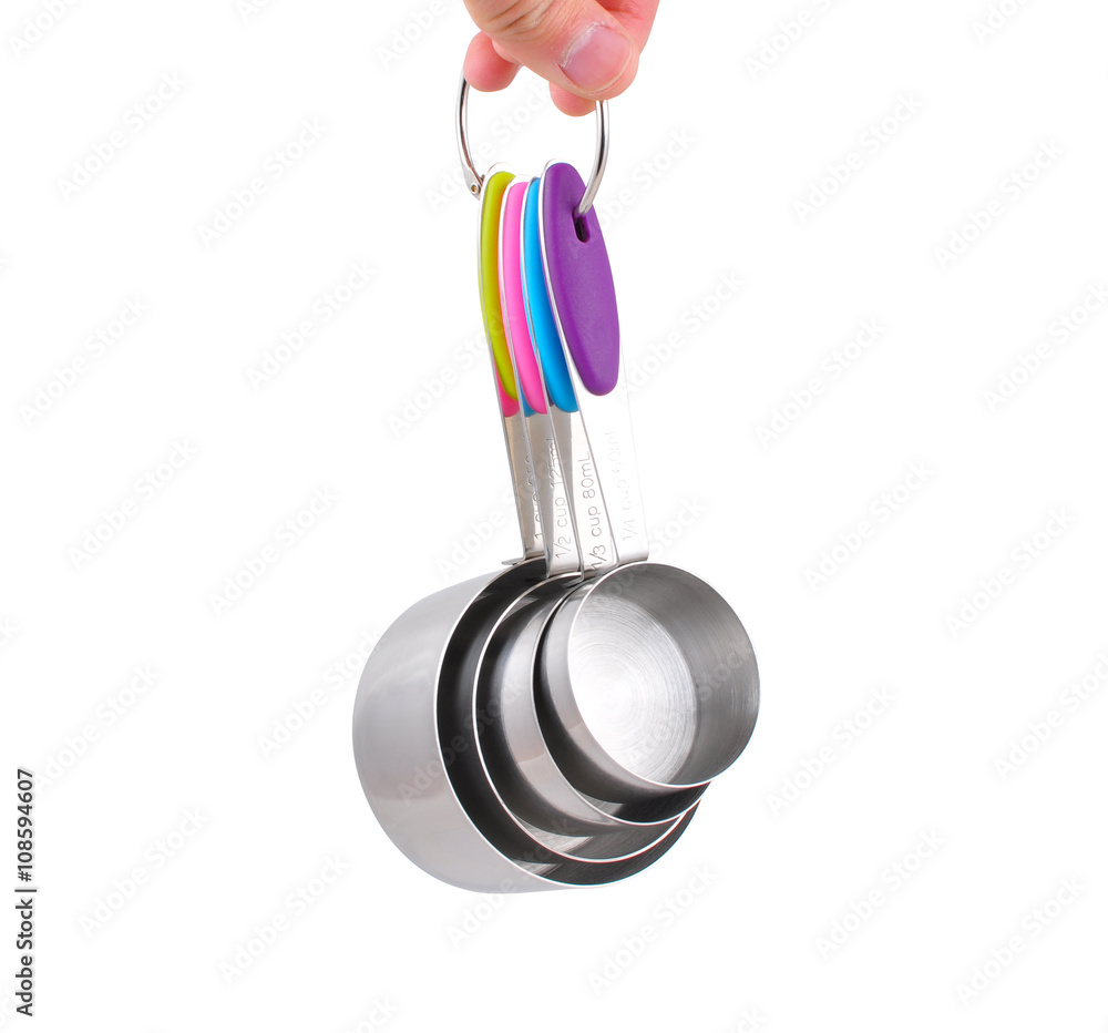 Culinary measuring cups isolated one the white background. Culinary measuring cups isolated one the white background.