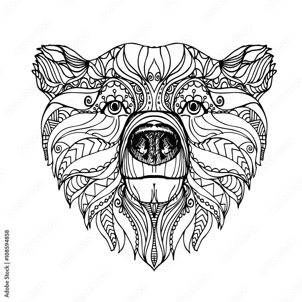 Doodle Bear Coloring Pages