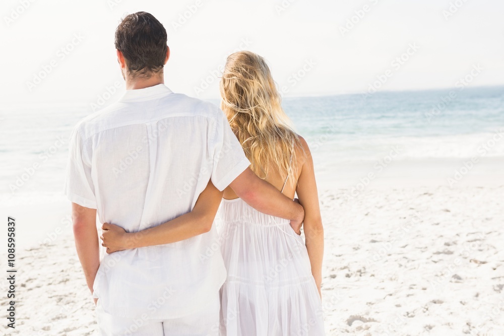 Couple with arm around each other Couple with arm around each other