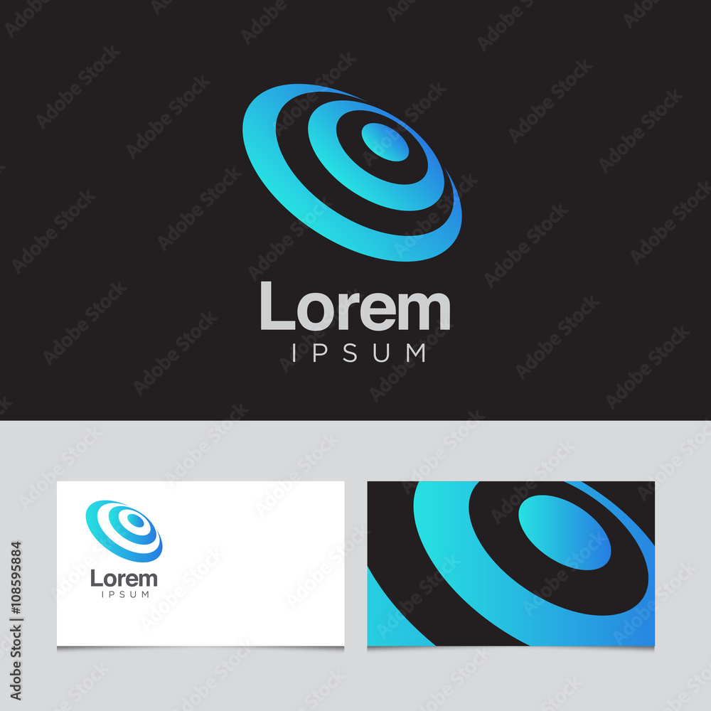 Logo design elements with business card template. Vector graphic design ...