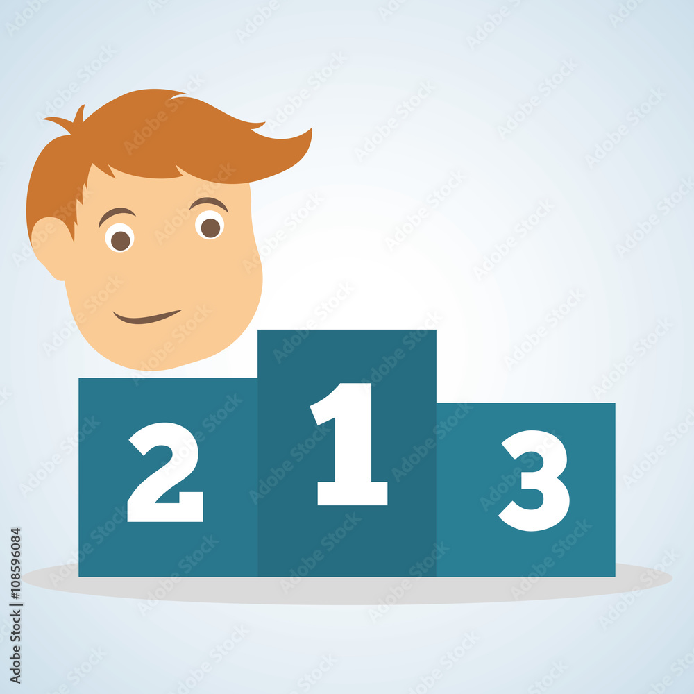 Flat illustration about success design, business related Flat illustration about success design, business related