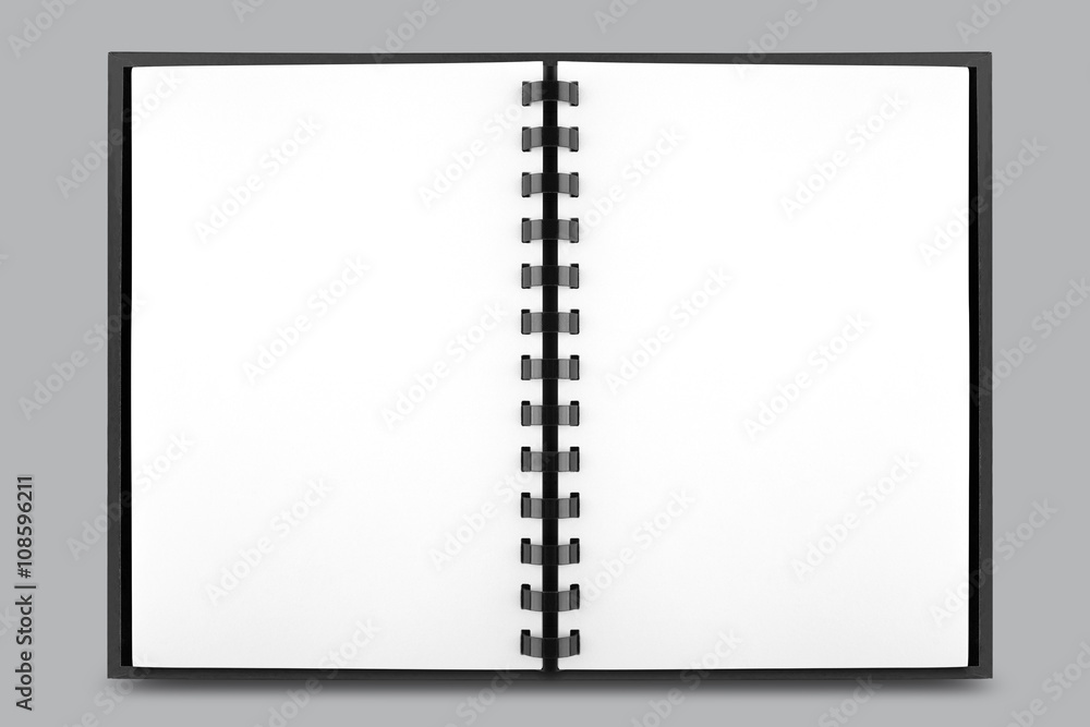 Open book with clean sheets isolated .. Open book with clean sheets isolated ..