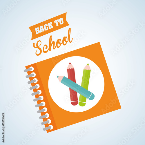 Flat illustration about back to school design, education related, education related