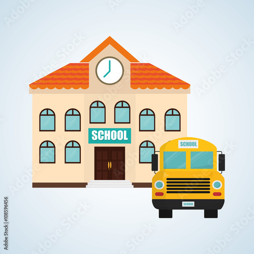 Flat illustration about back to school design, education related, education related