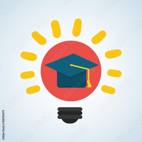 Flat illustration about back to school design, education related