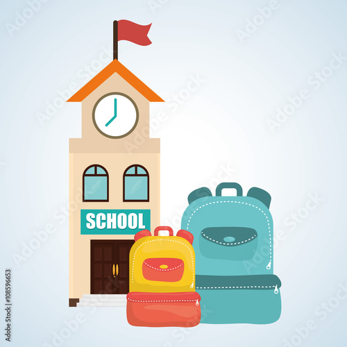 Flat illustration about back to school design, education related