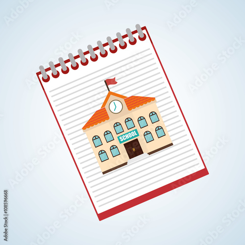 Flat illustration about back to school design, education related