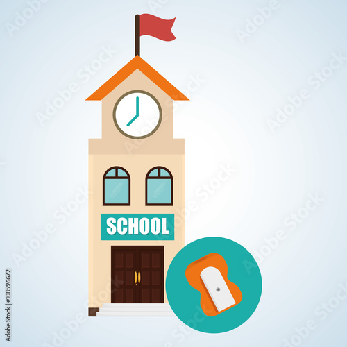 Flat illustration about back to school design, education related