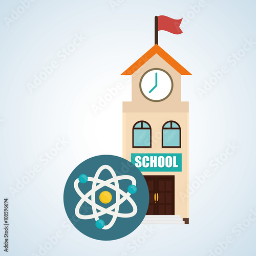Flat illustration about back to school design, education related