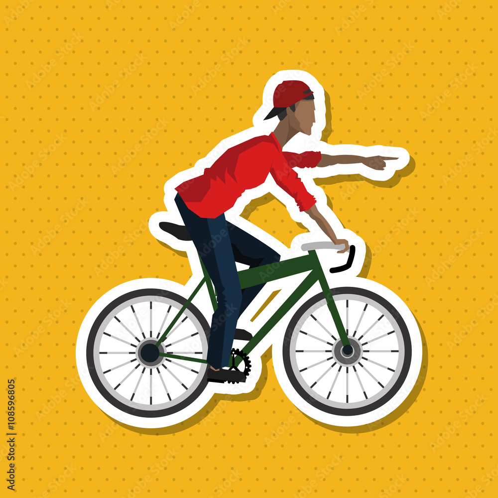 Fototapeta premium Graphic design of Bike lifestyle, vector illustration