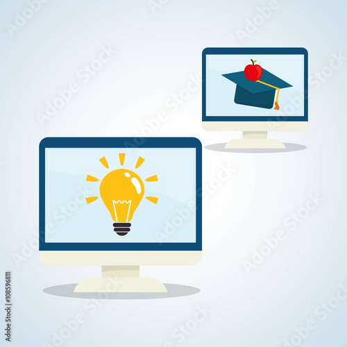 Flat illustration about back to school design, education related