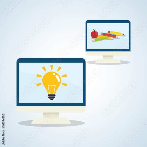 Flat illustration about back to school design, education related